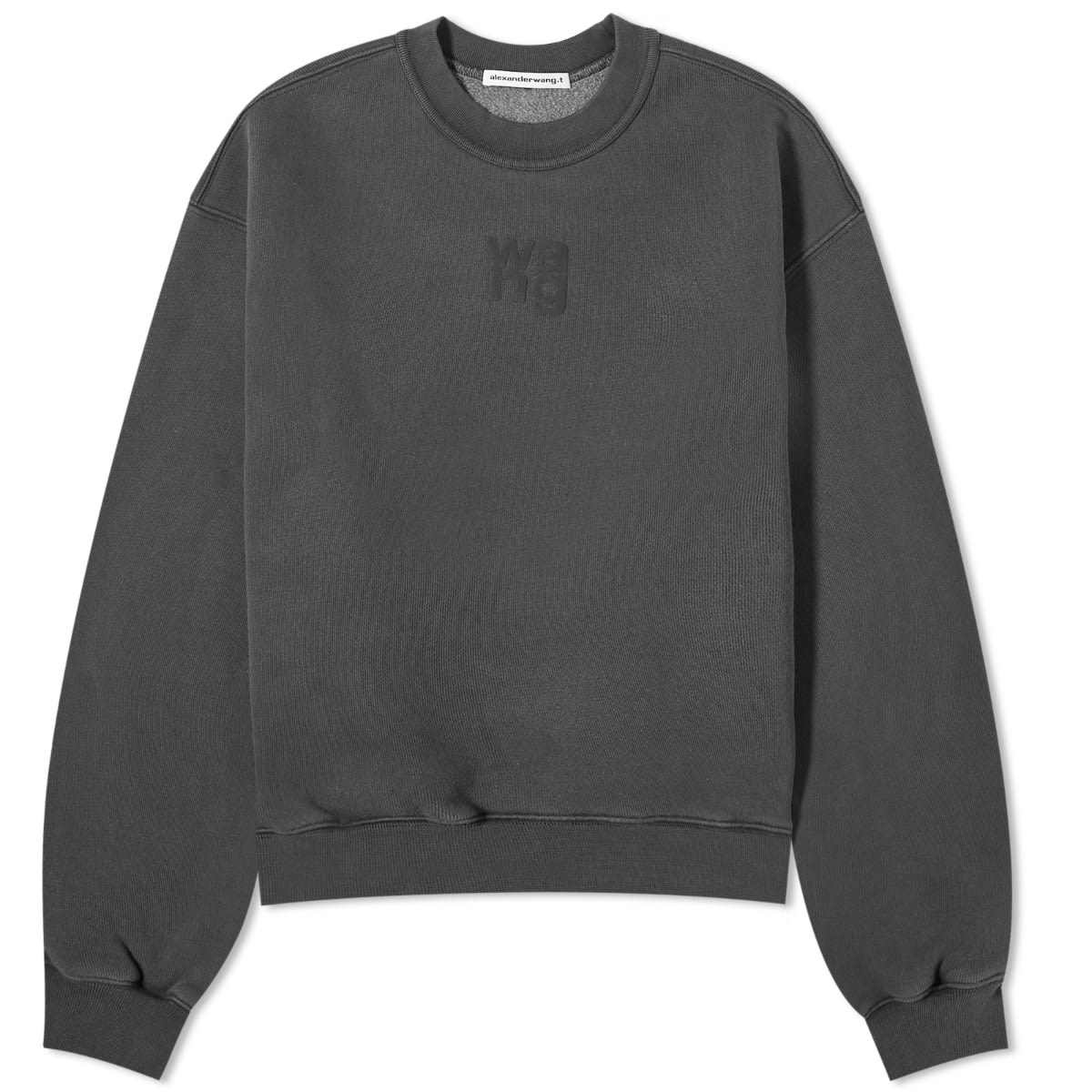 Sweater Alexander Wang Essential Terry Logo Crew Sweat Grå | 4CC3221360-094A, 0