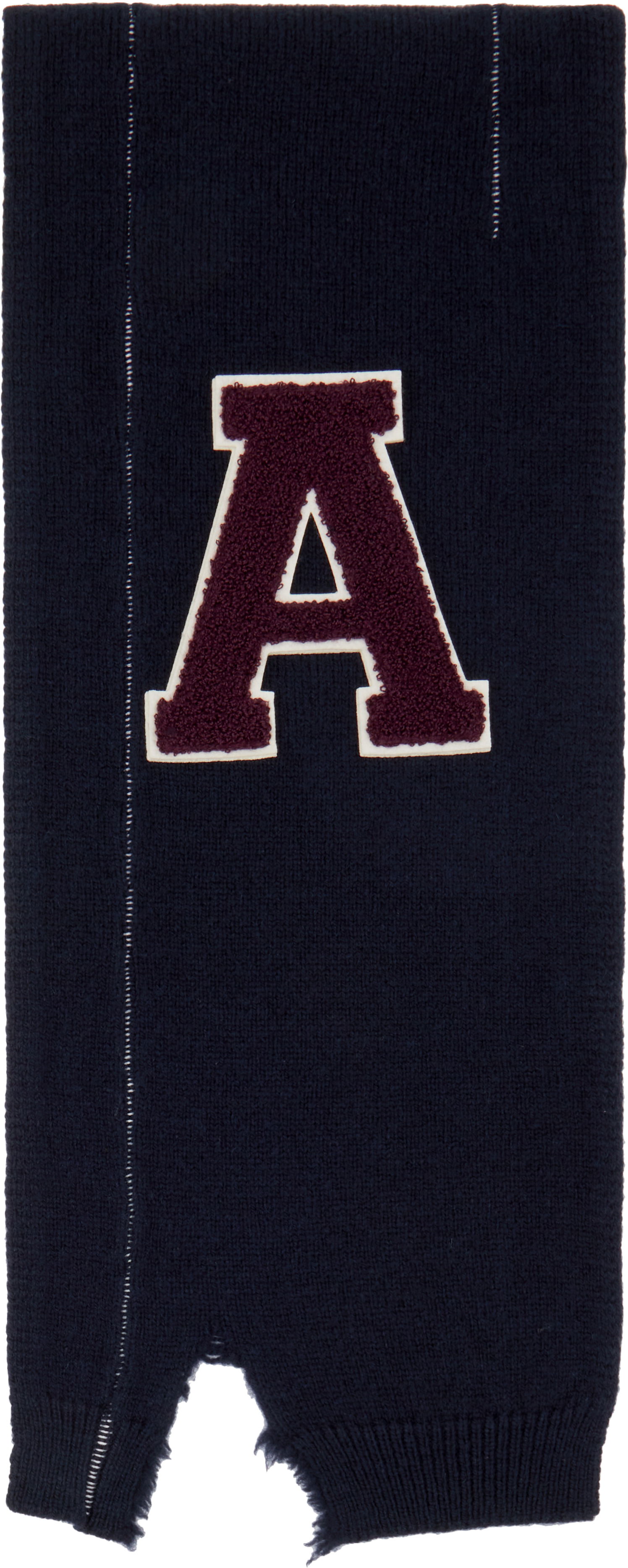 Tørklæde Ambush Knit Letter Appliqué Scarf Blå | BWMA002F24KNI0014628, 0