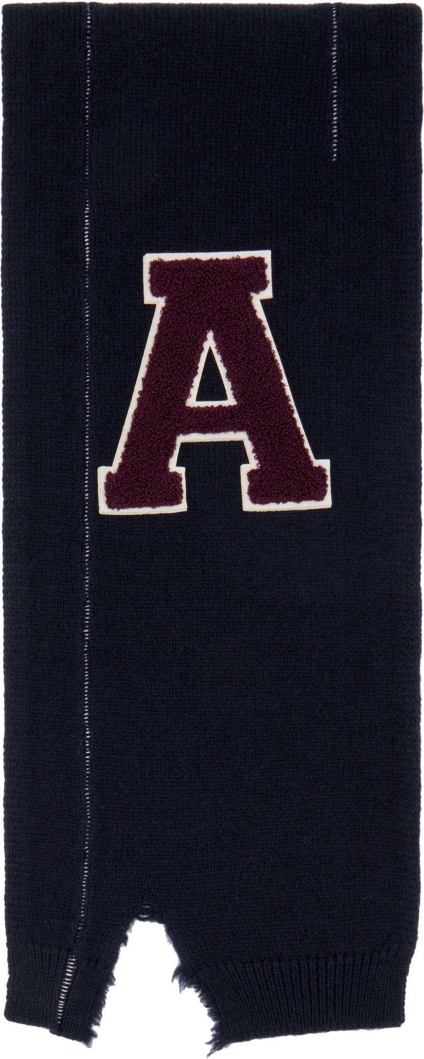 Tørklæde Ambush Knit Letter Appliqué Scarf Blå | BWMA002F24KNI0014628