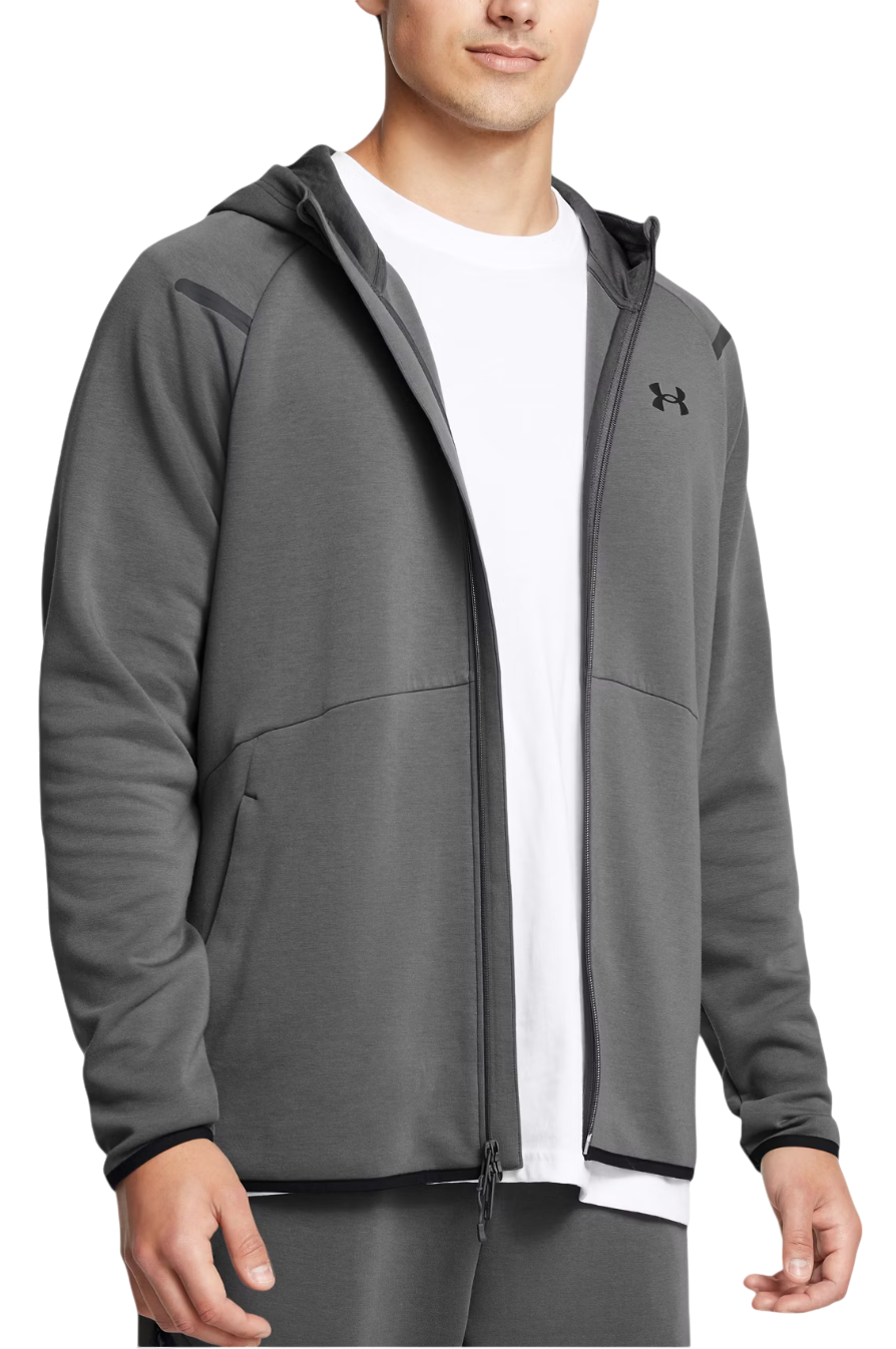 Sweatshirt Under Armour UA Unstoppable Flc FZ HD Hoodie Grå | 1389352-025, 0