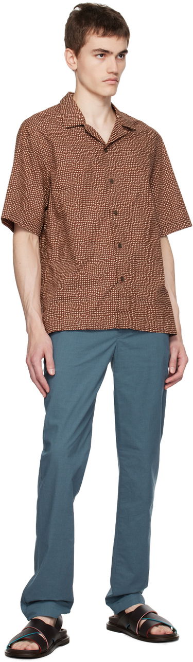 Skjorte Paul Smith Paul Smith Mini Tile Short Sleeve Button-Up Shirt Brun | M1R-905U-L02054, 3
