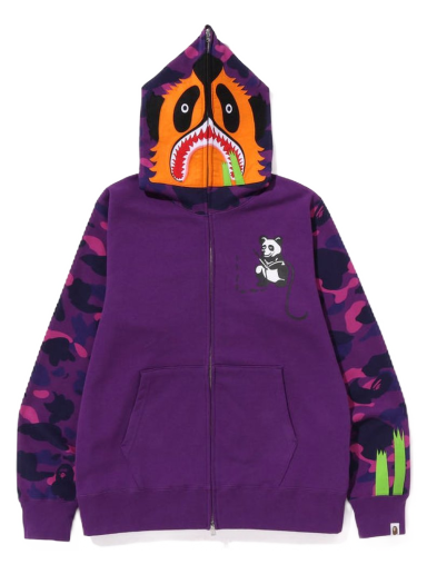 Sweatshirt BAPE Color Camo Panda Full Zip Hoodie Lilla | 1J20-115-004