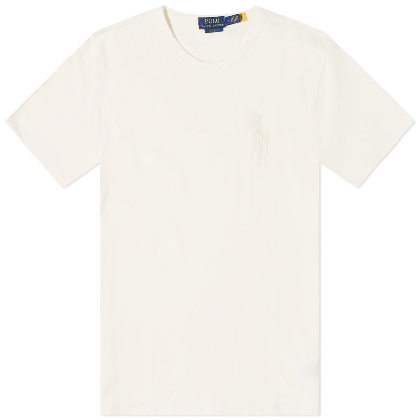 T-shirt Polo by Ralph Lauren Big Pony T-Shirt Clubhouse Cream Beige | 710936509003