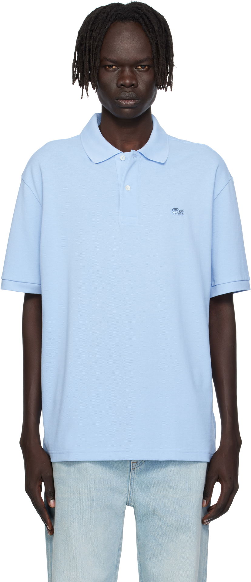 Polo skjorte Lacoste Lacoste Croc Signature Polo Blå | PH7757_HBP
