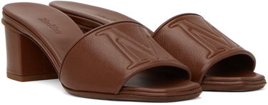 Sneakers og sko Max Mara Max Mara Embossed Heeled Sandals Brun | 2345211131600 MM81128, 3