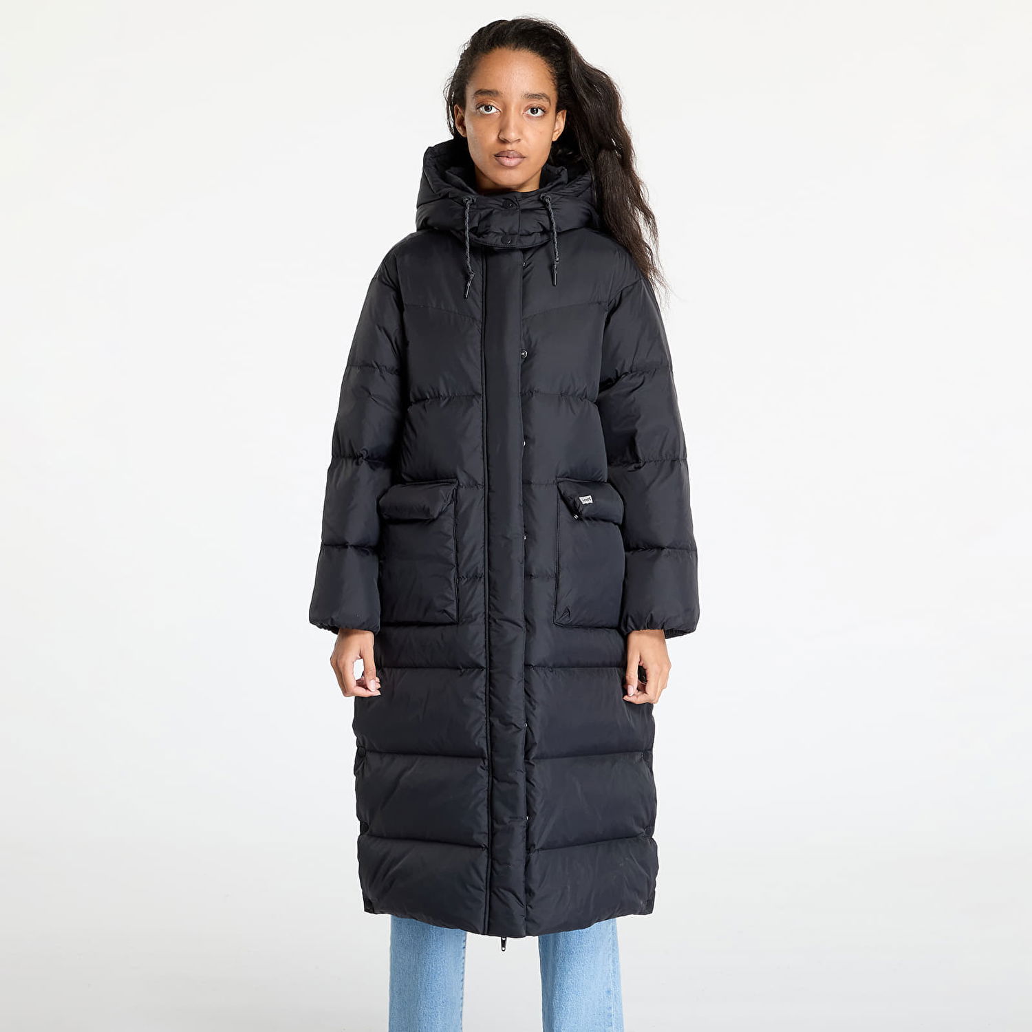 Jakke Levi's Jacket ® Western Long Bubble Puffer Black S Sort | A8529-0000, 0