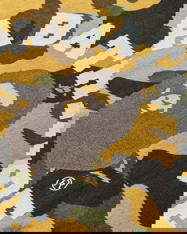 T-shirt BAPE 1st Camo College T-Shirt Gul | 1L80109008 YELLOW, 3