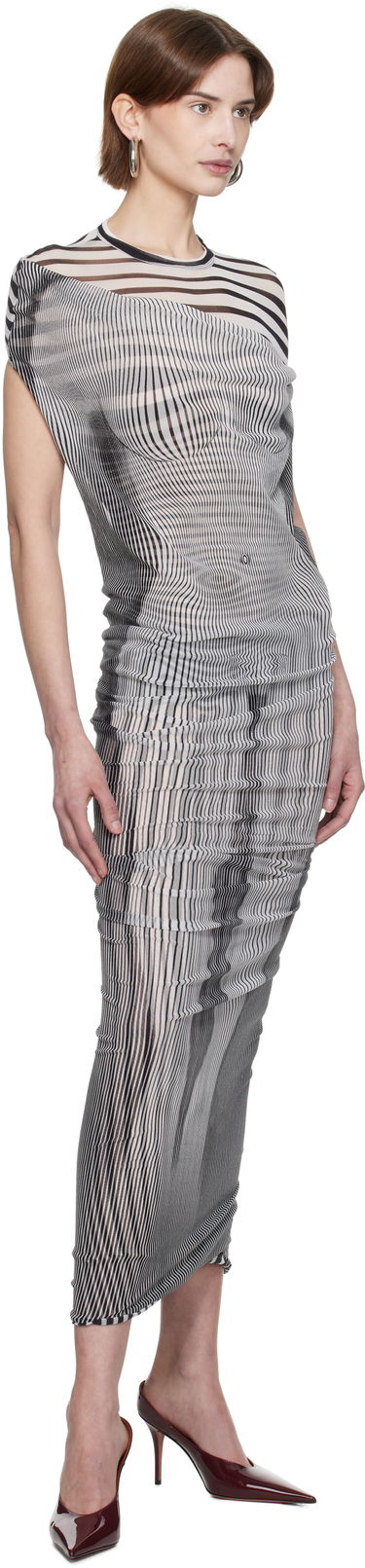Kjole Jean Paul Gaultier Jean Paul Gaultier Draped Body Morphing Maxi Dress Flerfarvet | 25/33-F-RO357-T578-0100, 3