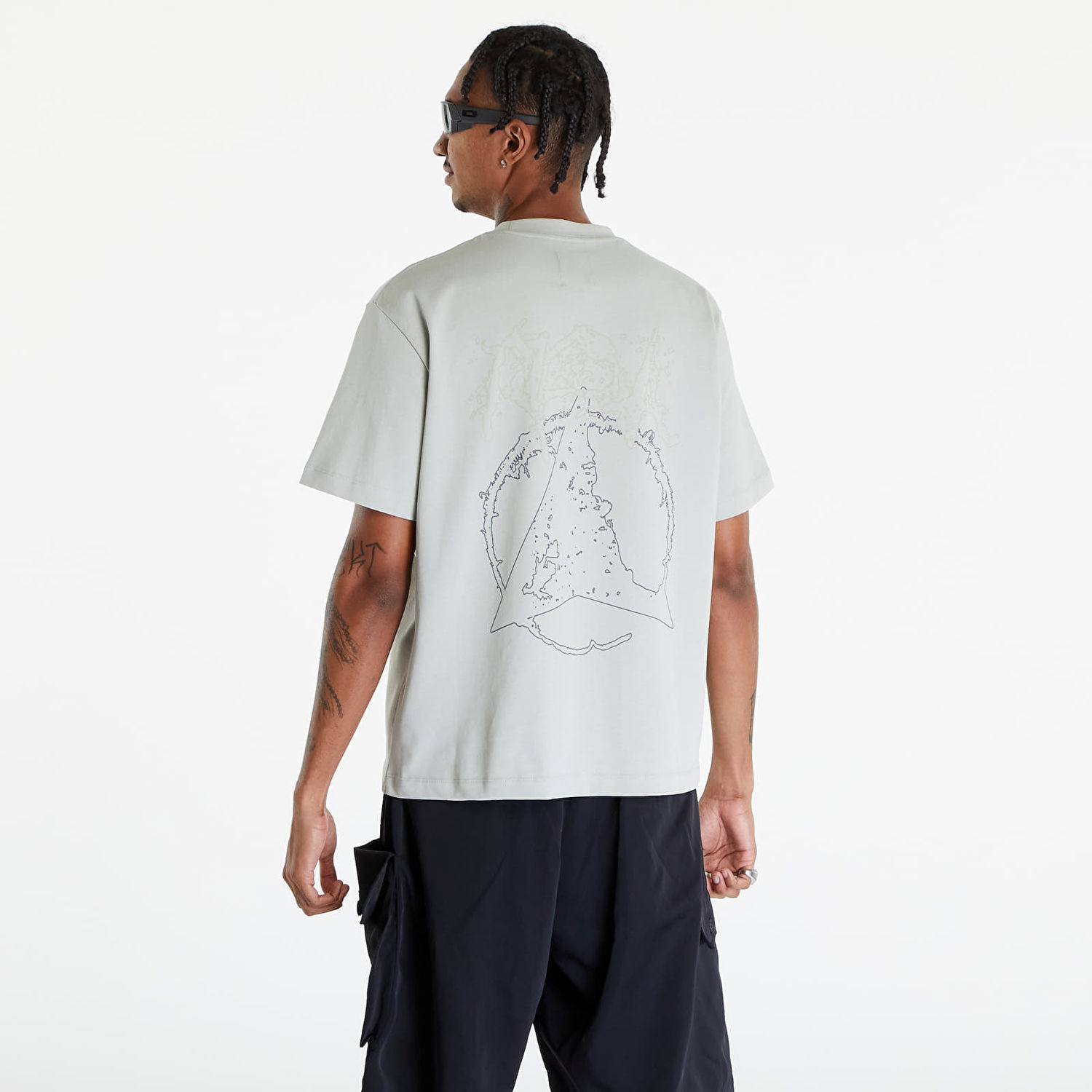 T-shirt ROA Shortsleeve Graphic T-Shirt Miriage Grey Grå | RBMW086FA63 GRY0017, 1