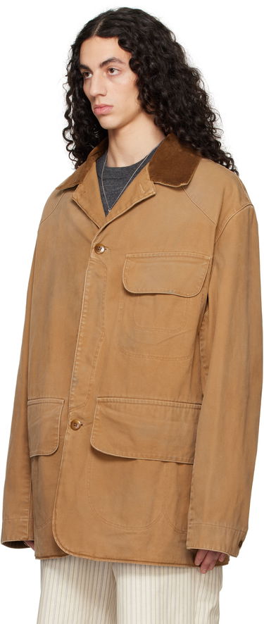Jakke Maison Margiela Maison Margiela Corduroy Collar Waxed Jacket Brun | S50AM0625 M35206, 3