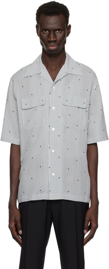 Skjorte AMIRI AMIRI 'MA' Pinstripe Camp Shirt Hvid | AMSTCA1103, 0