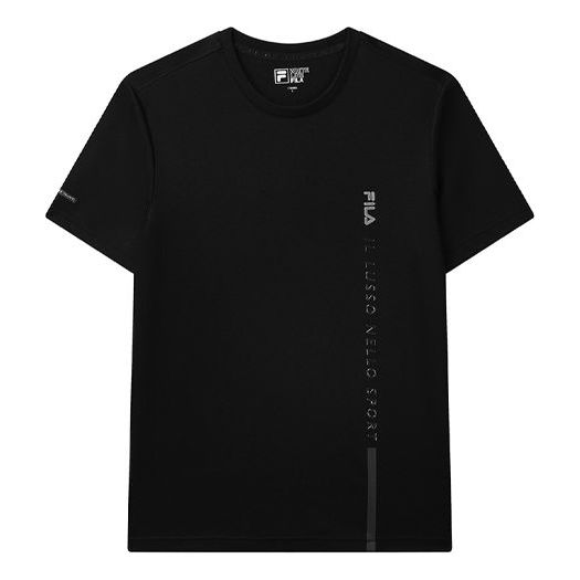 T-shirt FILA Letter Logo Loose Crewneck Short Sleeve T-Shirt Sort | F11M132158F-BK
