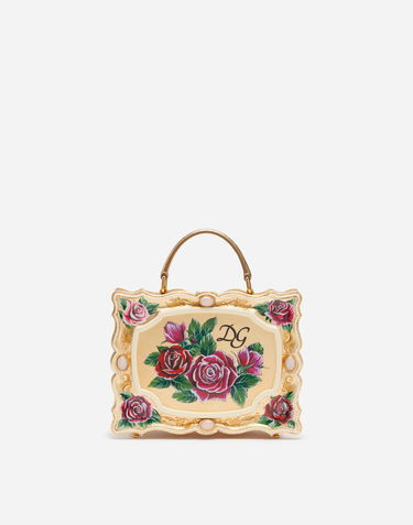Håndtaske Dolce & Gabbana Dolce & Gabbana Dolce Box Bag Hand-painted Wood Flerfarvet | BB5970AZ3998L140, 2