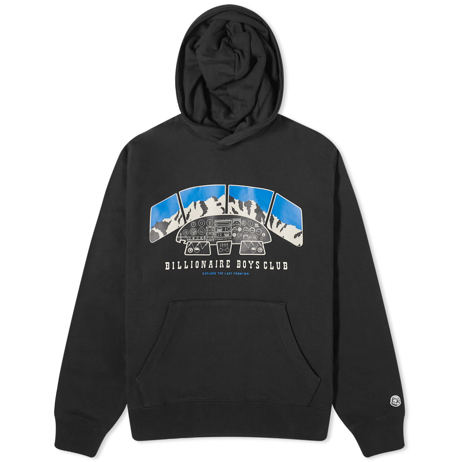Sweatshirt BILLIONAIRE BOYS CLUB Flight Deck Popover Hoodie Sort | B23435-BLK, 0