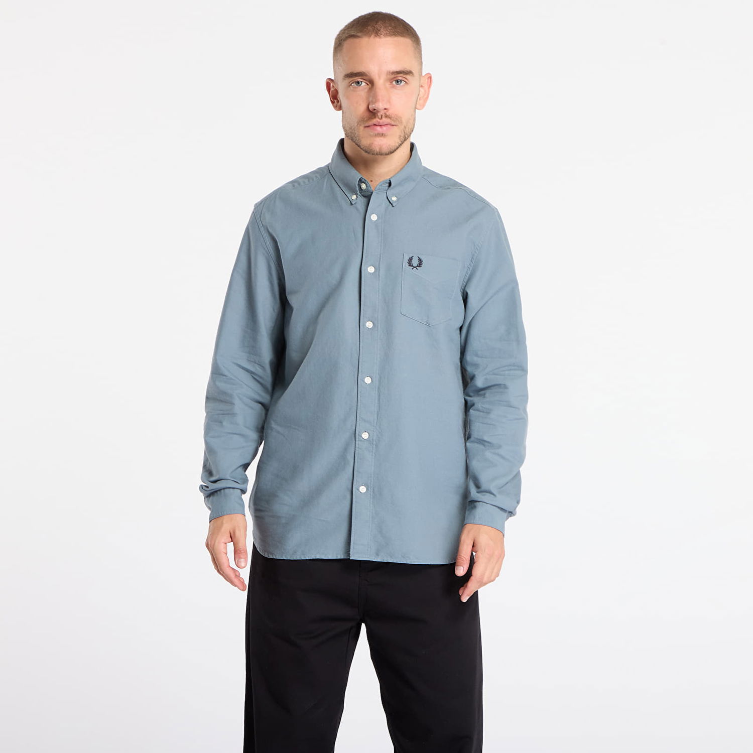 Skjorte Fred Perry Oxford Shirt Blå | M5516 Z20, 0