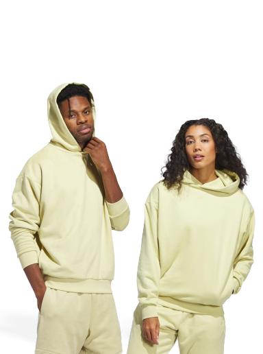 Sweatshirt adidas Performance Basketball Sueded 3/4 Half-Zip Hoodie Gul | IN7706
