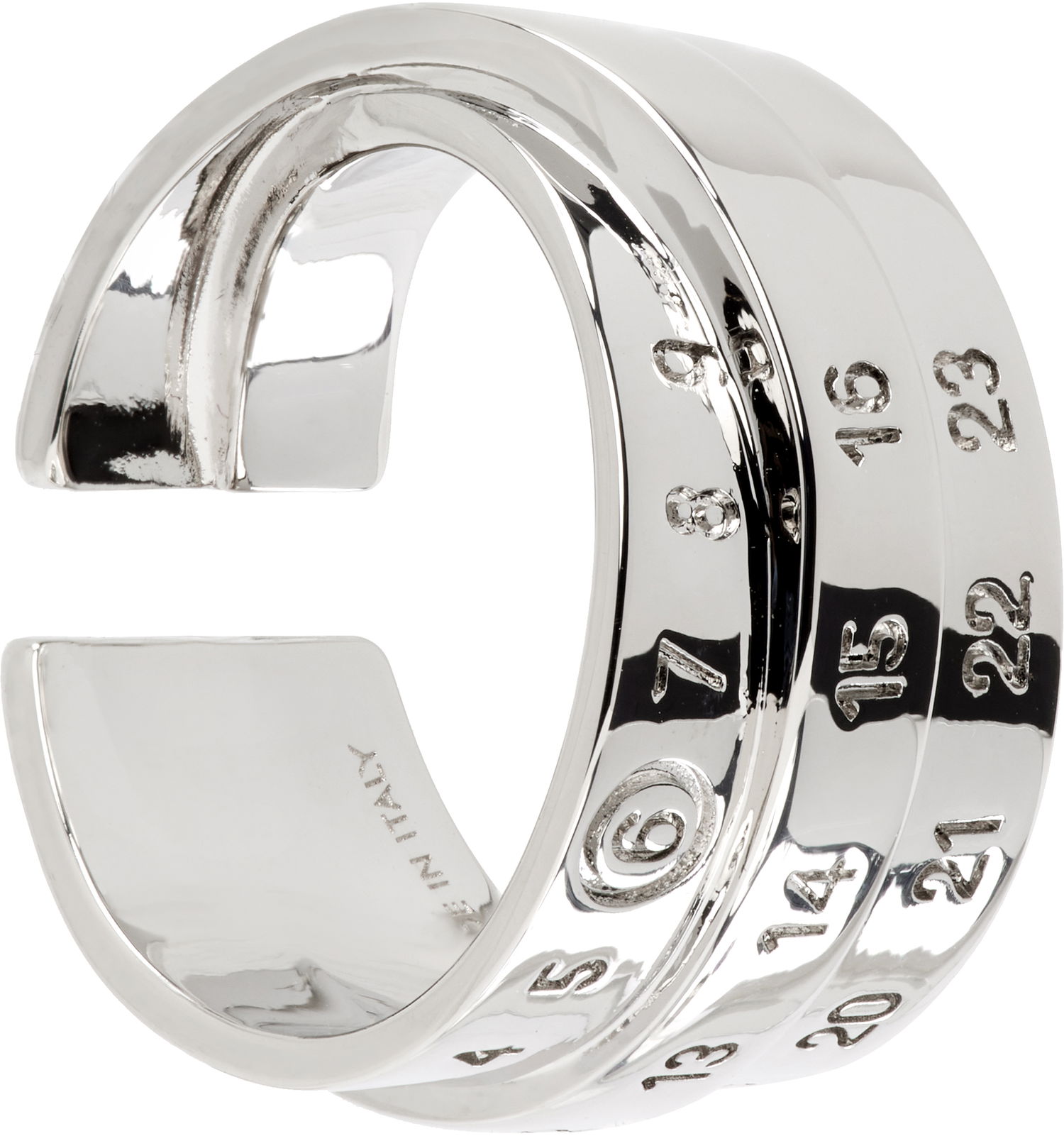 Øreringe Maison Margiela MM6 Maison Margiela Silver Tone Logo Ear Cuff Metalisk | SM6VG0098 P6627, 1