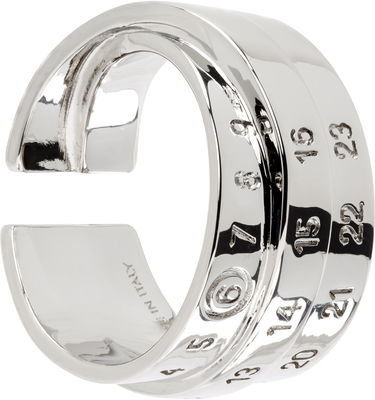 Øreringe Maison Margiela MM6 Maison Margiela Silver Tone Logo Ear Cuff Metalisk | SM6VG0098 P6627, 1