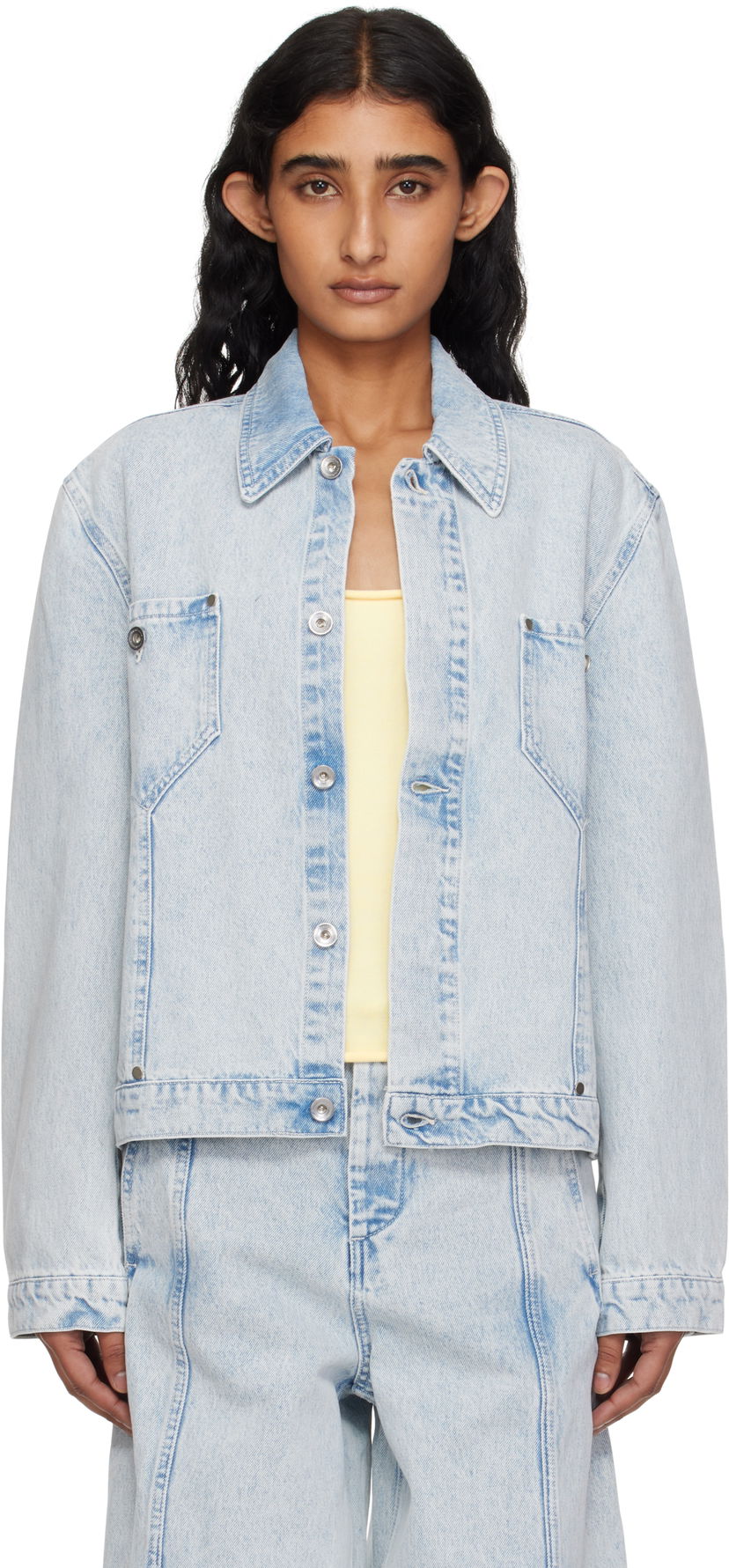 Jakke YMC YMC Loft Denim Jacket Blå | Q5YMC