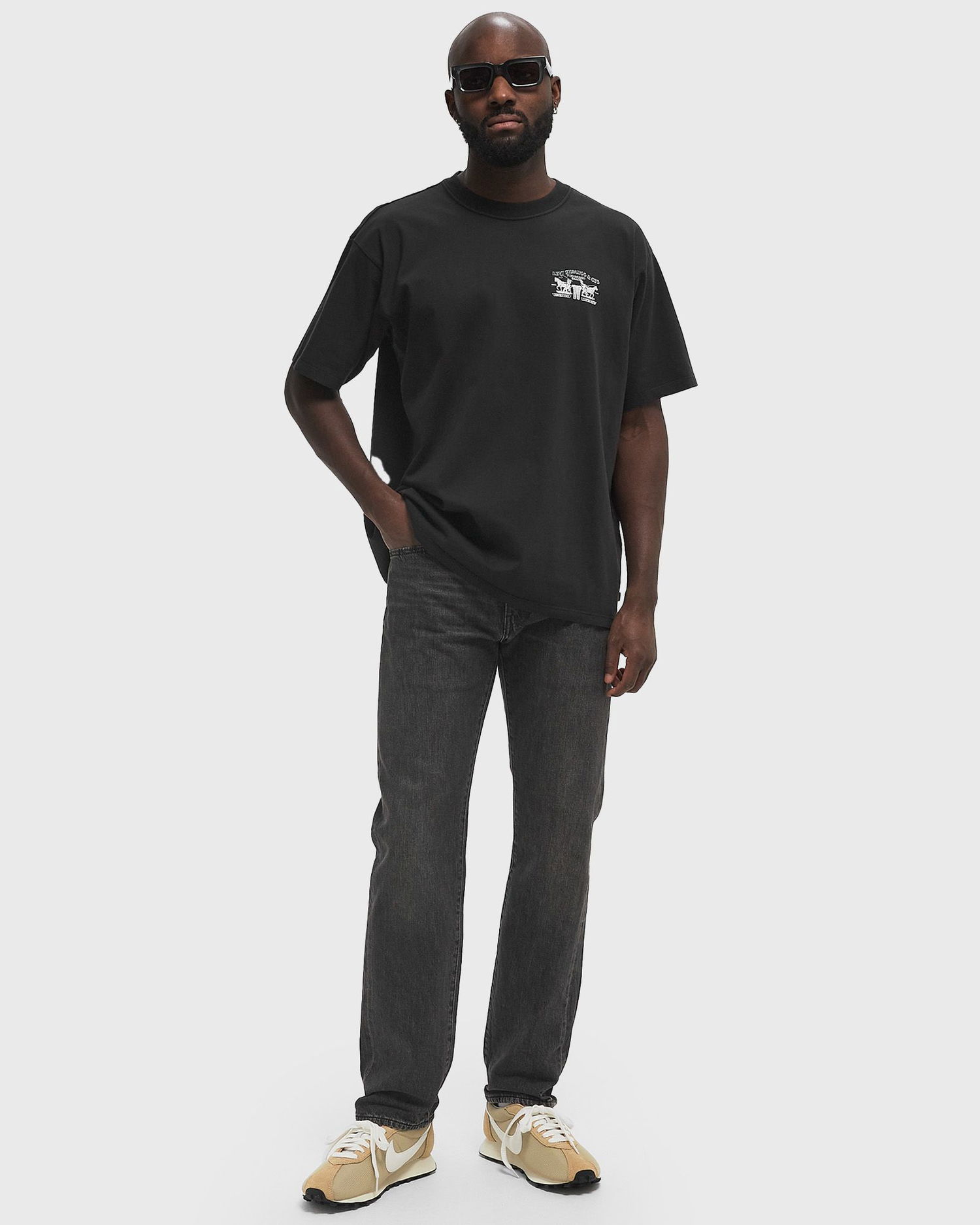 Jeans Levi's 505™ Regular Fit Jeans XXL Sort | 00505-3093, 1
