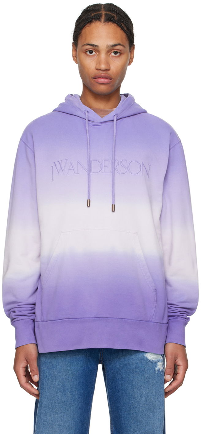 Sweatshirt JW Anderson Purple Gradient Hoodie Lilla | JW0192-PG1632