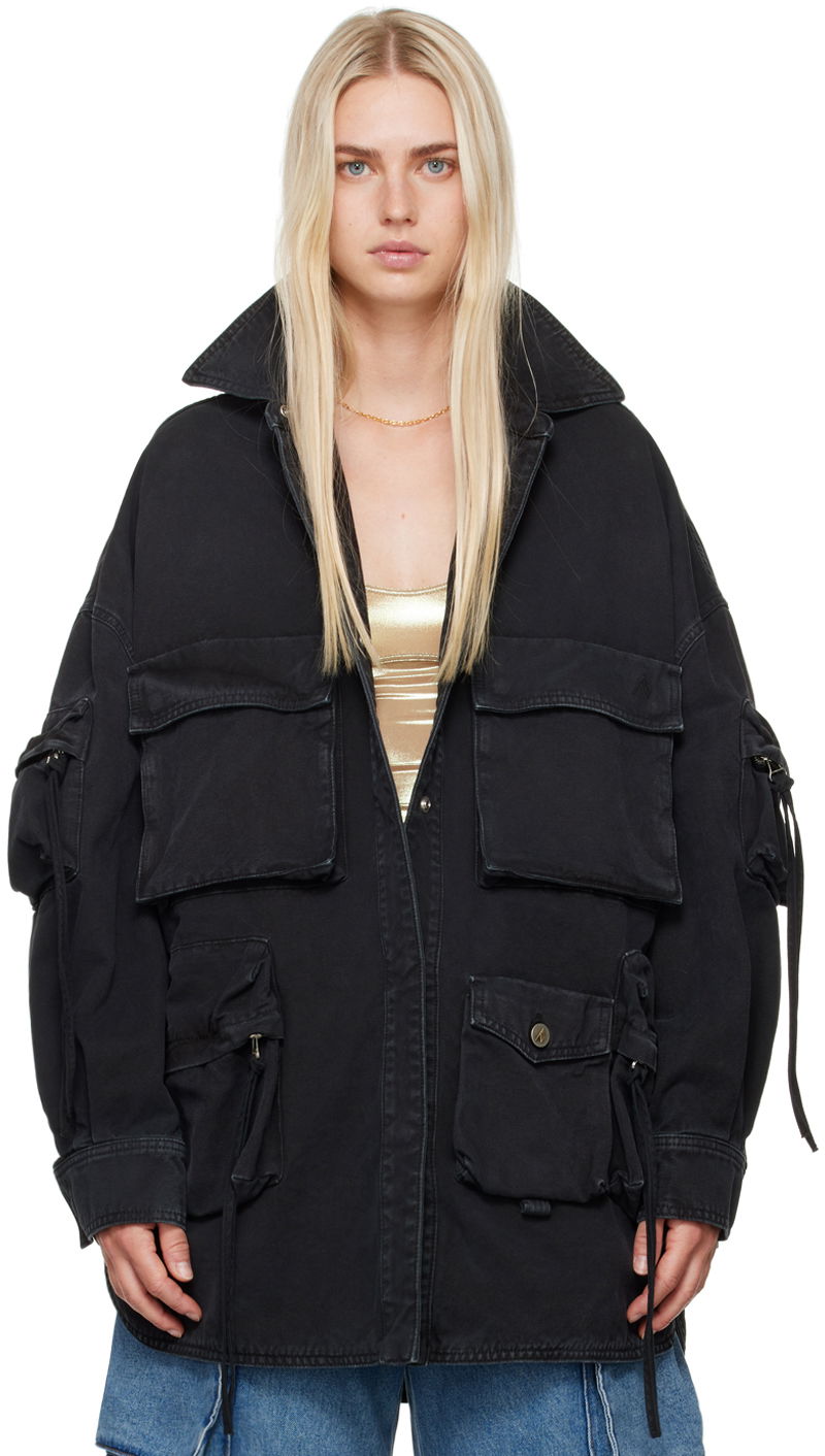 Jakke The Attico Attico Fern Utility Jacket Sort | 247WCB48 D088