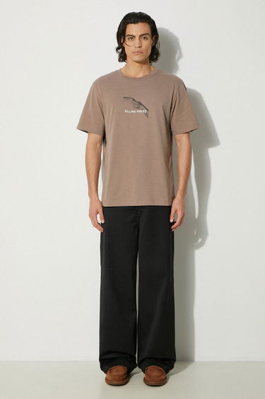 T-shirt Filling Pieces Handshake T-Shirt With Print Beige | 74413631407, 1
