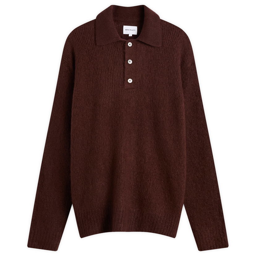 Polo skjorte NORSE PROJECTS Rasmus Relaxed Brushed Polo Brun | N45-0614-9025