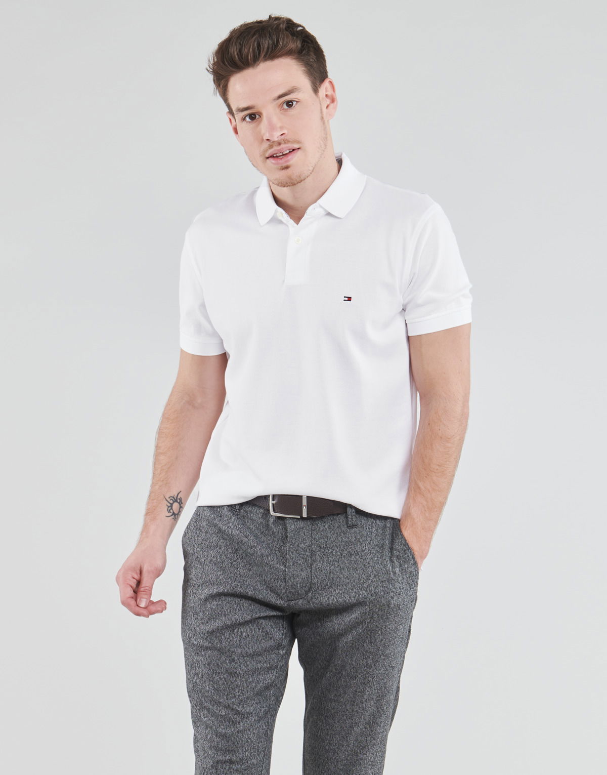 Polo skjorte Tommy Hilfiger 1985 REGULAR POLO Hvid | MW0MW17770-YBR-NOOS, 1