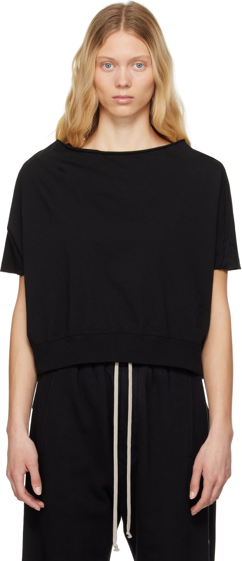Crop top Rick Owens Rick Owens DRKSHDW Hollywood Dagger T-Shirt Sort | DS01E3243 RN