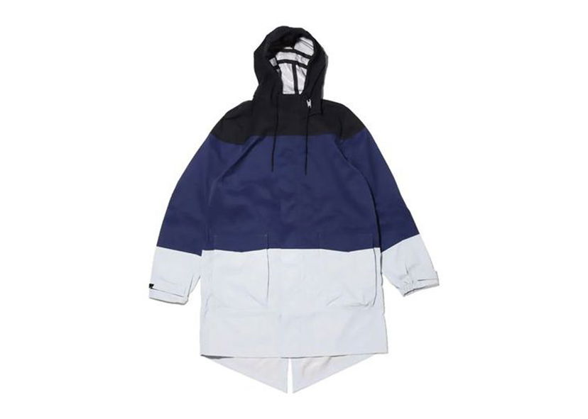 Jakke Nike Lab Colorblock Windbreaker Parka Jacket Black/Midnight Navy/Wolf Grey Mørkeblå | CD6391-010