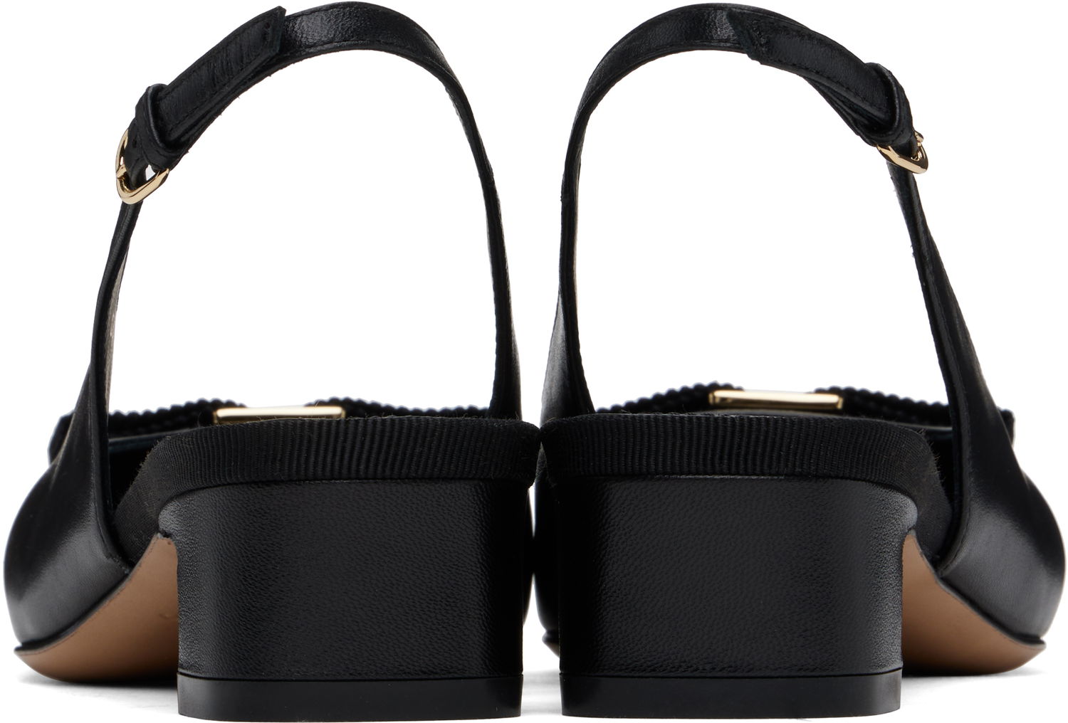 Sneakers og sko FERRAGAMO Salvatore Ferragamo Iconic Bow Slingback Heels Sort | 781739, 1