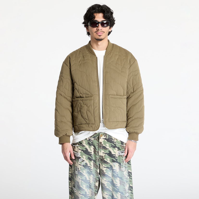 Bomberjakke Footshop FTSHP Silver Lining Quilted Jacket Grøn | FTSHP_466
