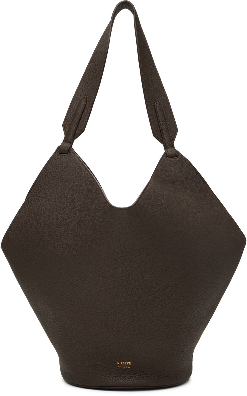 Mulepose Khaite Small Lotus Leather Tote Bag Brun | H2043-914