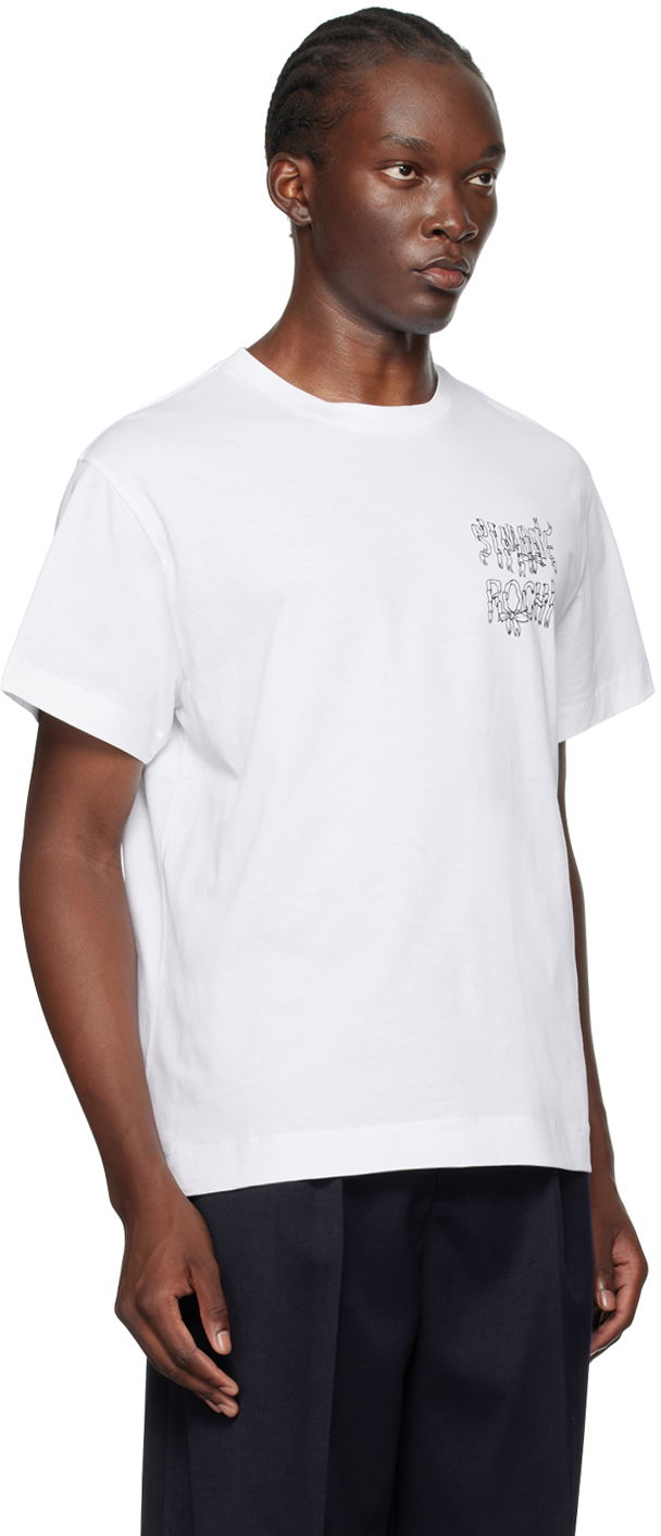 T-shirt Simone Rocha Simone Rocha Ribbon Logo T-Shirt Hvid | 5195P19P20-M 0569, 1