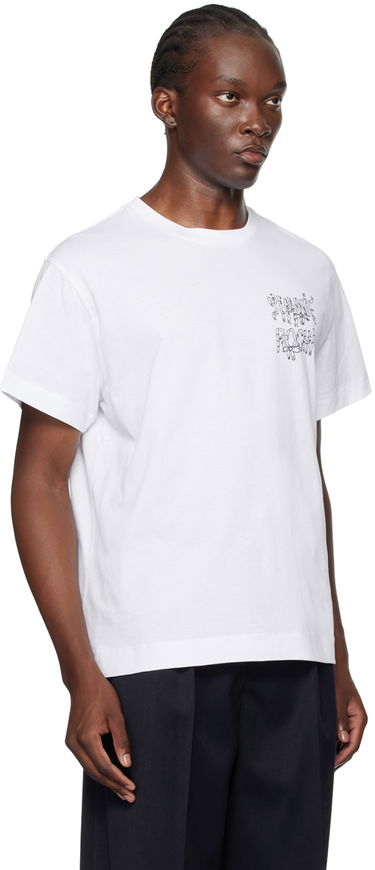 T-shirt Simone Rocha Simone Rocha Ribbon Logo T-Shirt Hvid | 5195P19P20-M 0569, 1