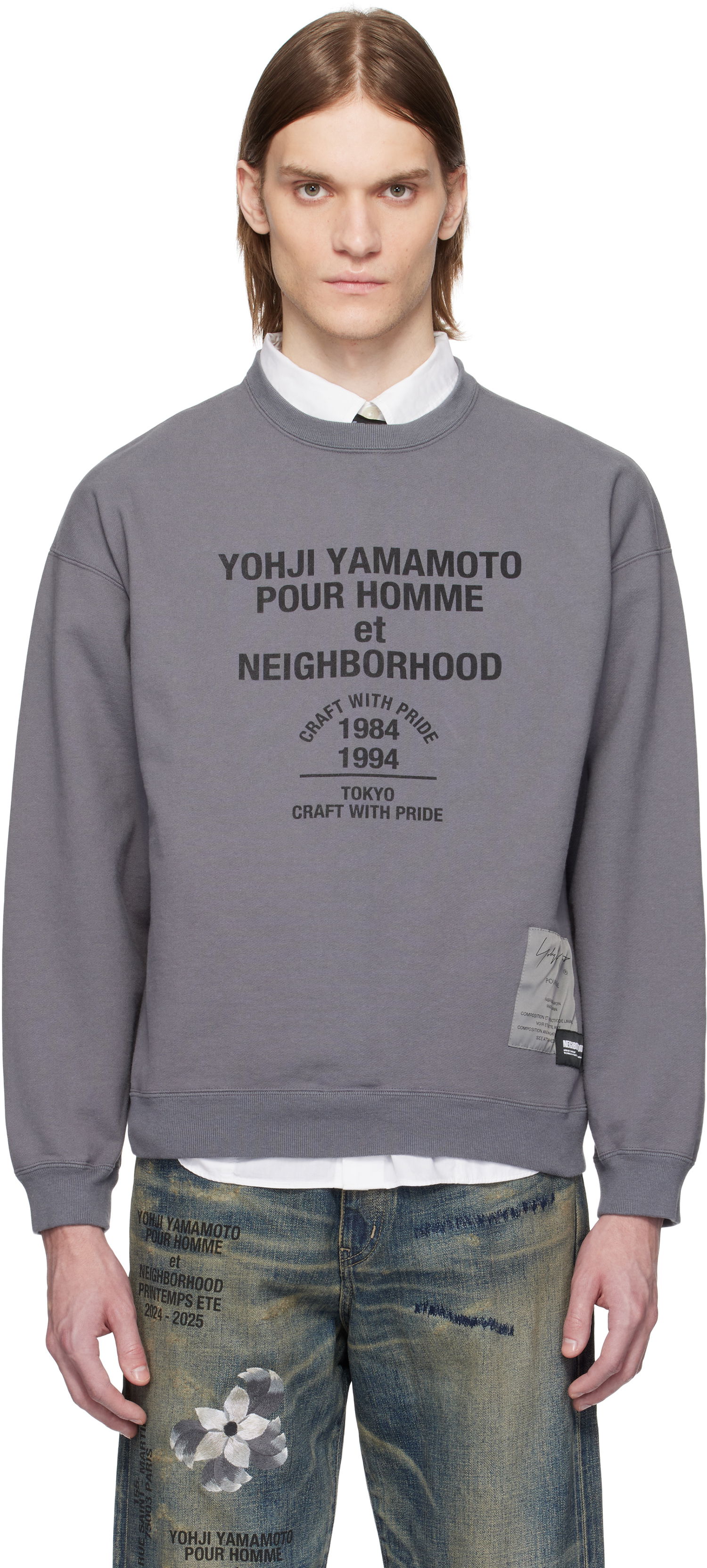 Sweater Yohji Yamamoto Yohji Yamamoto x Neighborhood Edition Long Sleeve Sweatshirt Grå | HP-T88-995, 0