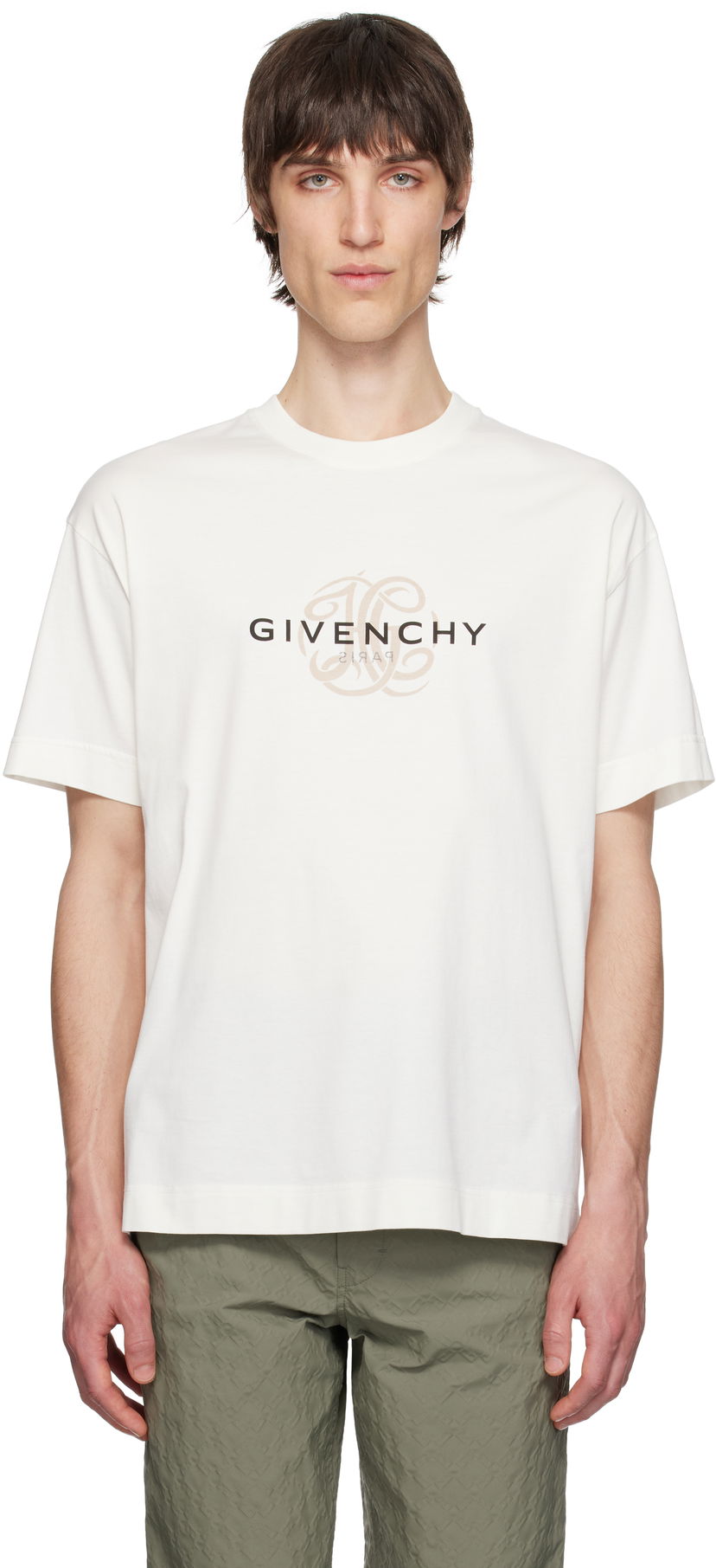 T-shirt Givenchy Givenchy Reverse Logo T-Shirt Hvid | BM71MG3YQJ130