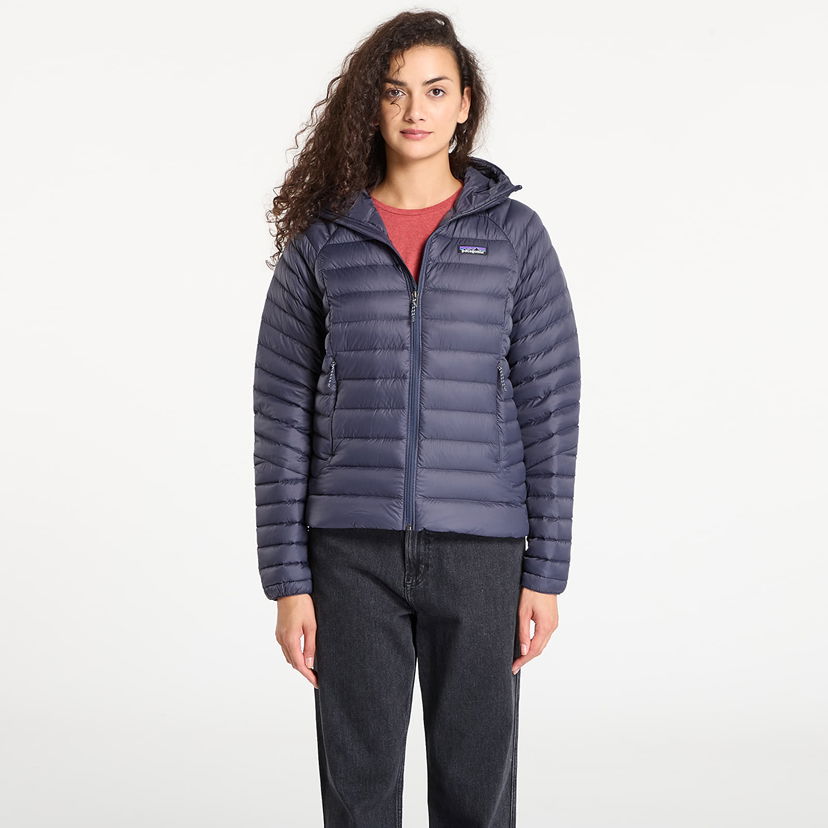 Jakke Patagonia Down Sweater Hoody Mørkeblå | 84712 SMDB