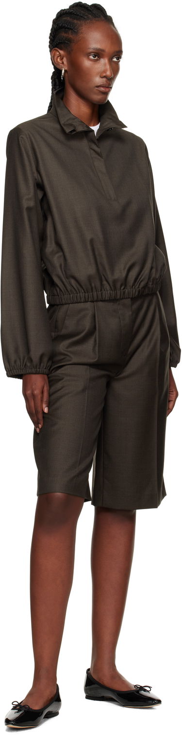 Shorts Loulou de Saison Loulou de Saison Adler Virgin Wool Bermuda Shorts Brun | ADLER, 3