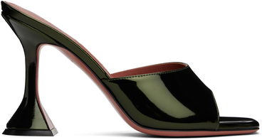 Sneakers og sko Amina Muaddi Lupita Slipper Heeled Sandals Grøn | LUPITA SLIPPER MIRROR, 0