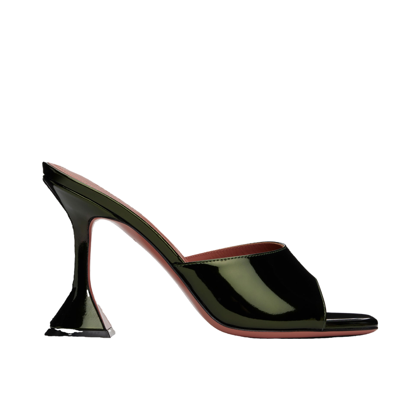 Sneakers og sko Amina Muaddi Lupita Slipper Heeled Sandals Grøn | LUPITA SLIPPER MIRROR