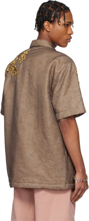 Skjorte Dries Van Noten Dries Van Noten Graphic Hardware Shirt Brun | 251-020752-1501, 2