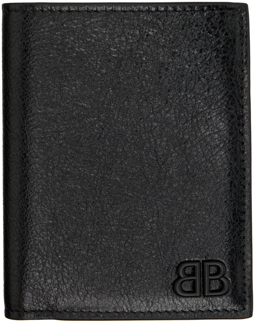Tegnebog Balenciaga Black Monaco Vertical Bifold Wallet Sort | 766551-2AAS8-1000, 0