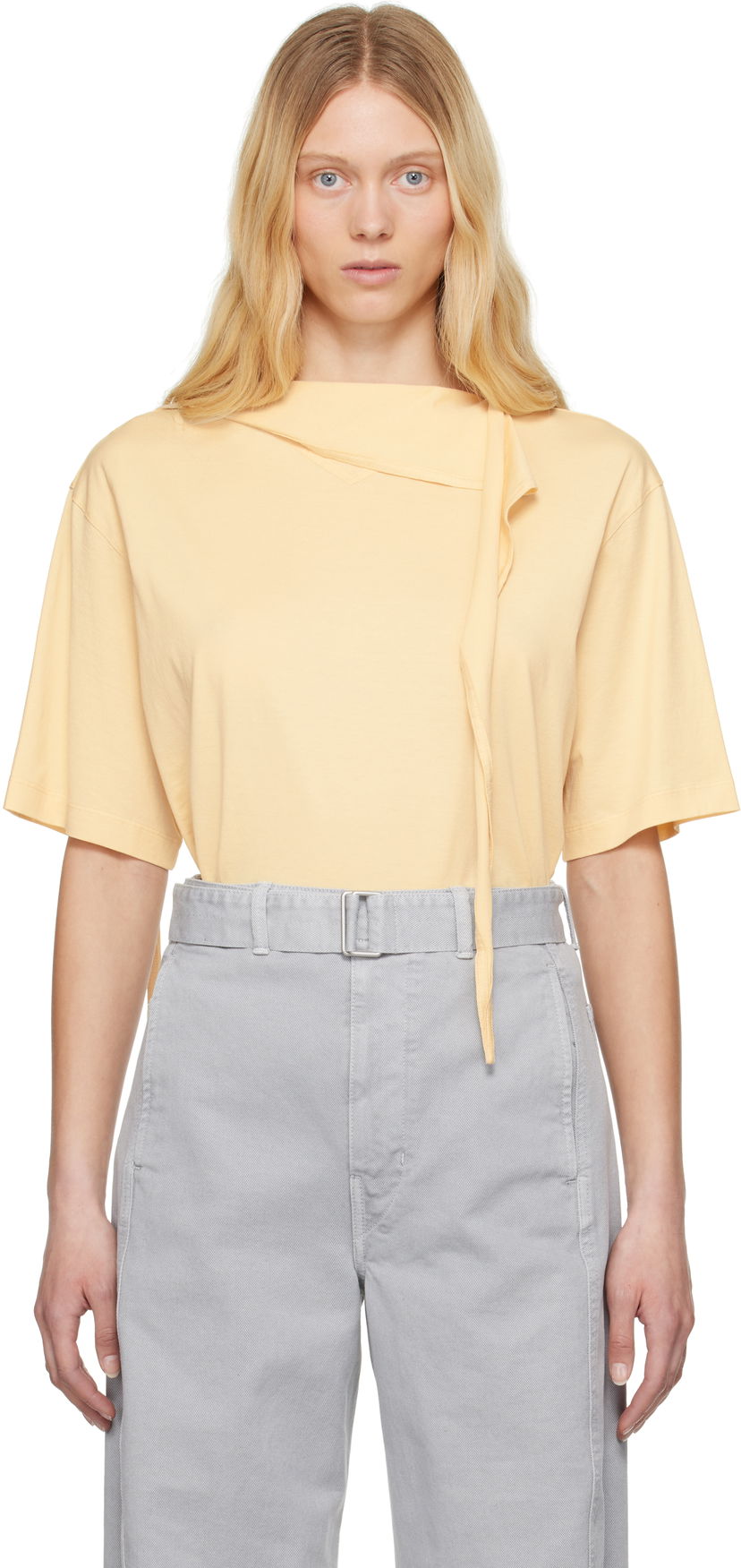 T-shirt LEMAIRE Lemaire Foulard T-Shirt Gul | TO1384 LJ1018
