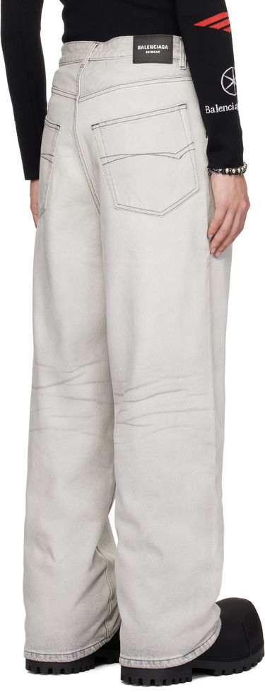 Jeans Balenciaga Balenciaga Waterproof Denim Jeans Grå | 774196-TRW54-9800, 2