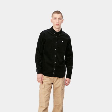 Skjorte Carhartt WIP L/S Madison Fine Cord Shirt Sort | I030580_0D2_XX, 2