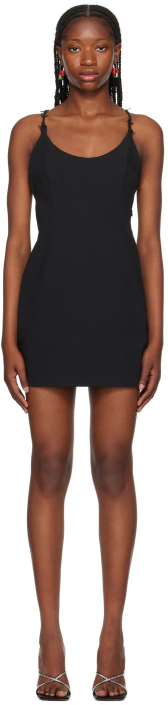 Kjole HERON PRESTON Barbedwire Minidress Sort | HWDB073F23FAB0011000, 0