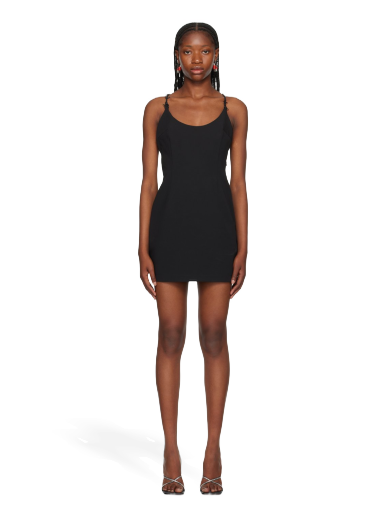 Kjole HERON PRESTON Barbedwire Minidress Sort | HWDB073F23FAB0011000