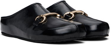 Tilbehør Marine Serre Marine Serre Smooth Leather MS Slip-on Loafers Sort | WFW044A CLEA0004, 3
